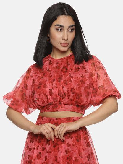 Red Co-Ord Set For Women In (M)