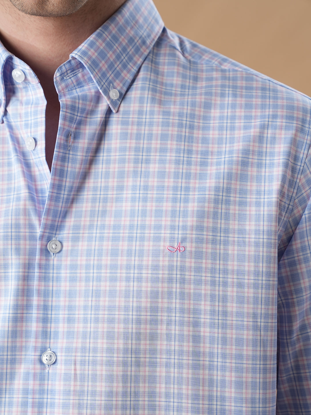 Blue Regular Fit Formal Cotton Shirt for men (COBOL)