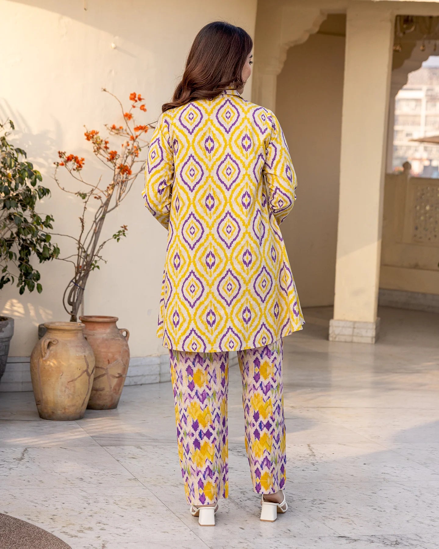 Sorbet Yellow Ikat co-ord set