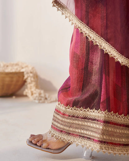 Magenta Gota Work Suit Set