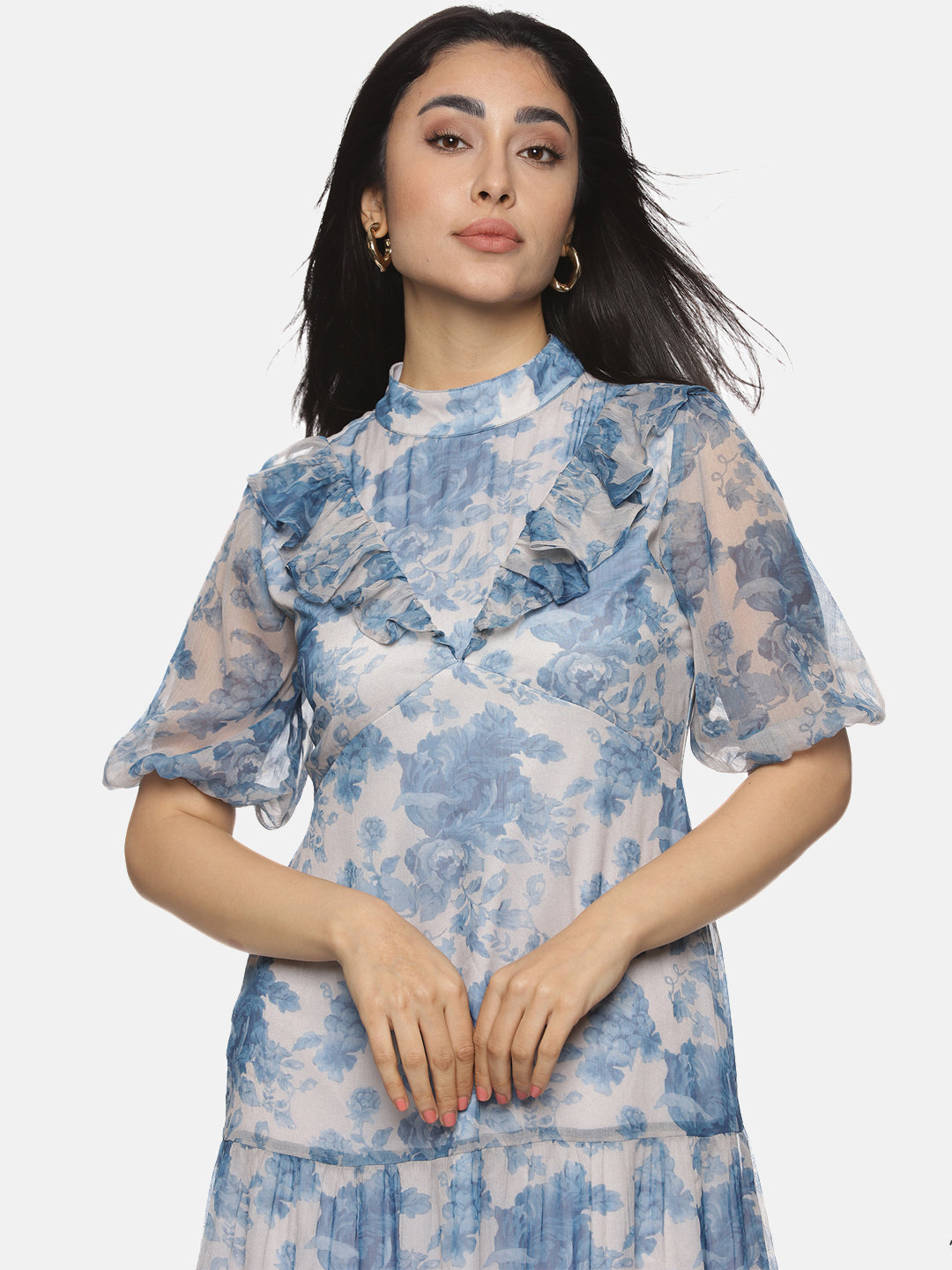Buy high neck midaxi dress for women