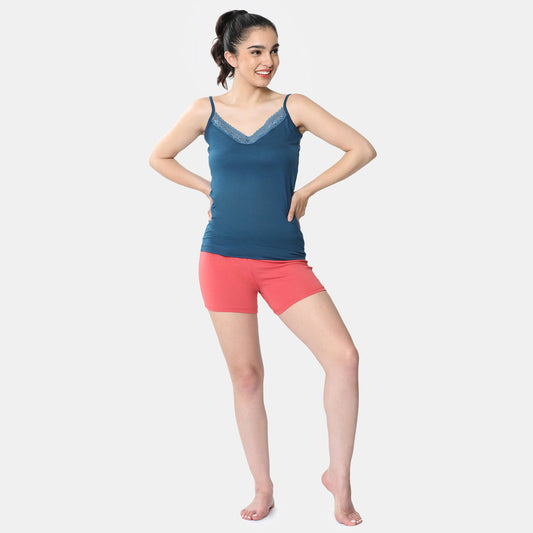Envie Regular Fit V-Neck Short Length Lace Camisole