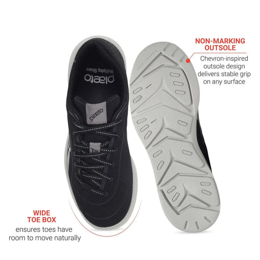 Men's Black Go Trainer Shoes Plaeto
