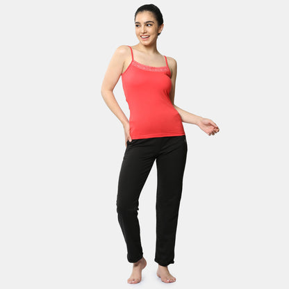 Envie Contour Fit Round Neck Short Length Lace Camisole