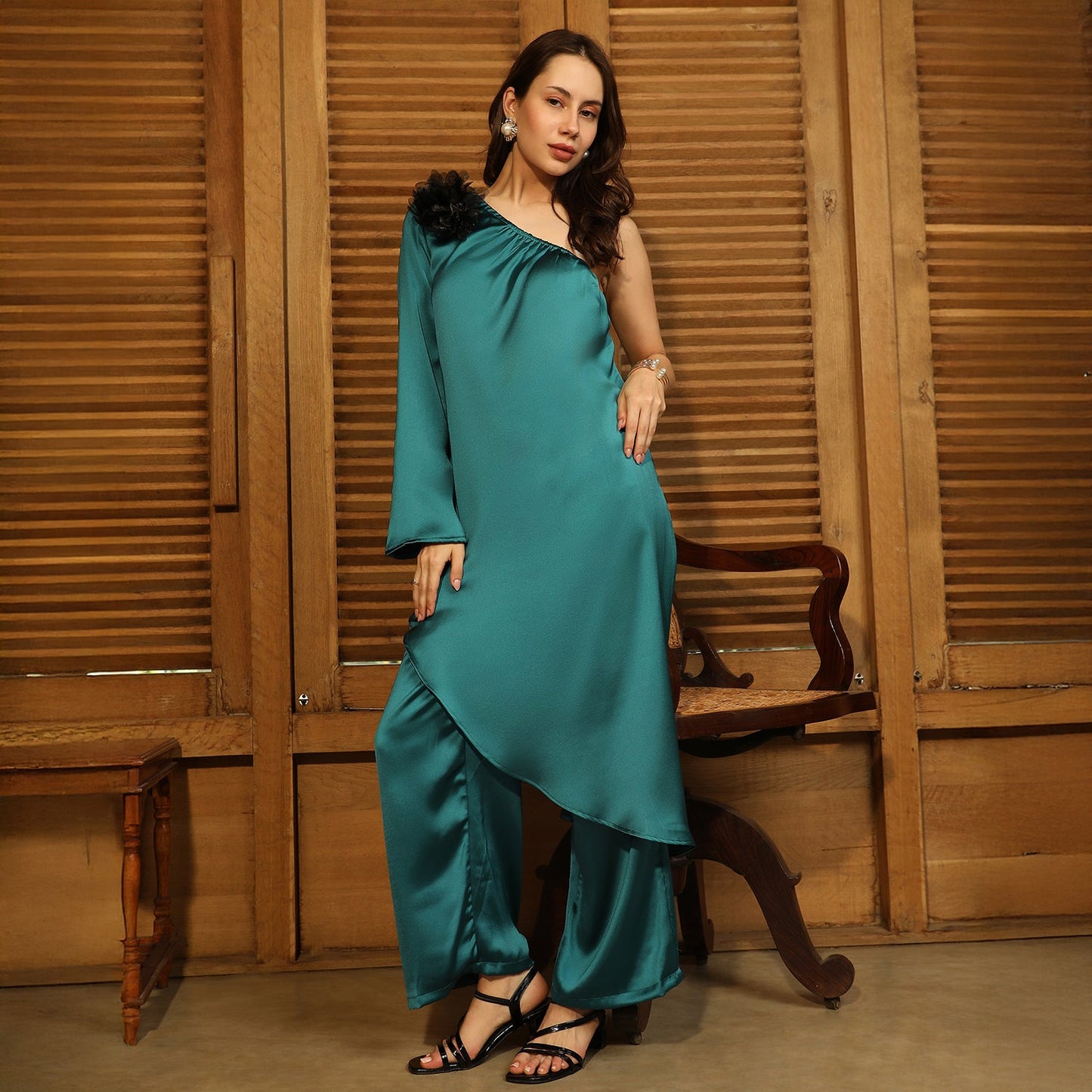 Asymmetrical Flora Co-Ord Set