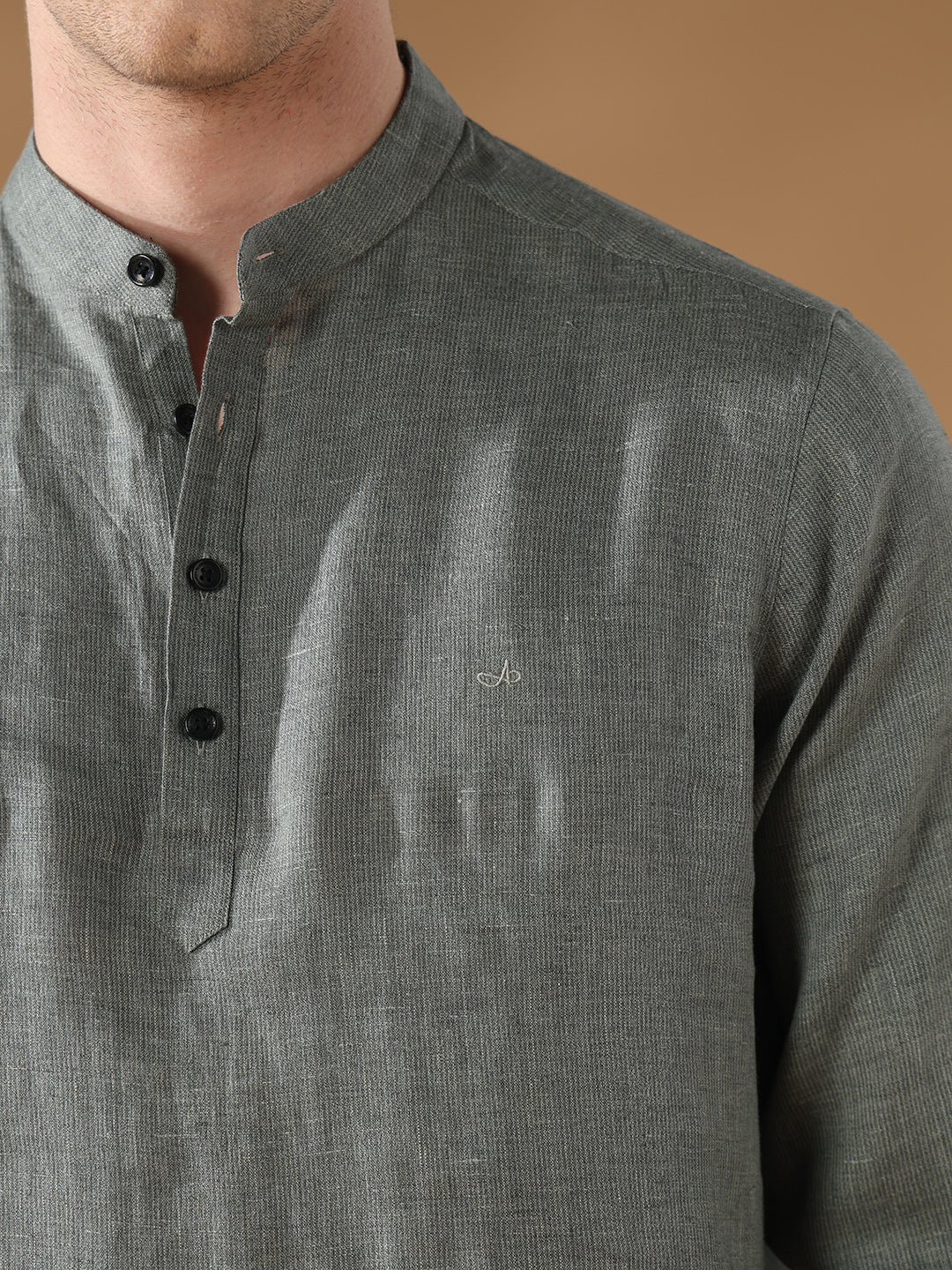 Olive Green Regular Fit Casual Cotton Shirt for men (DUSAN)