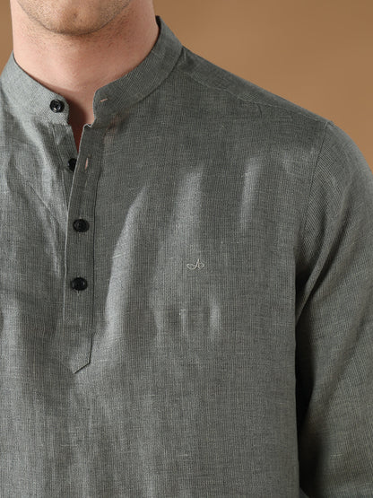 Olive Green Regular Fit Casual Cotton Shirt for men (DUSAN)