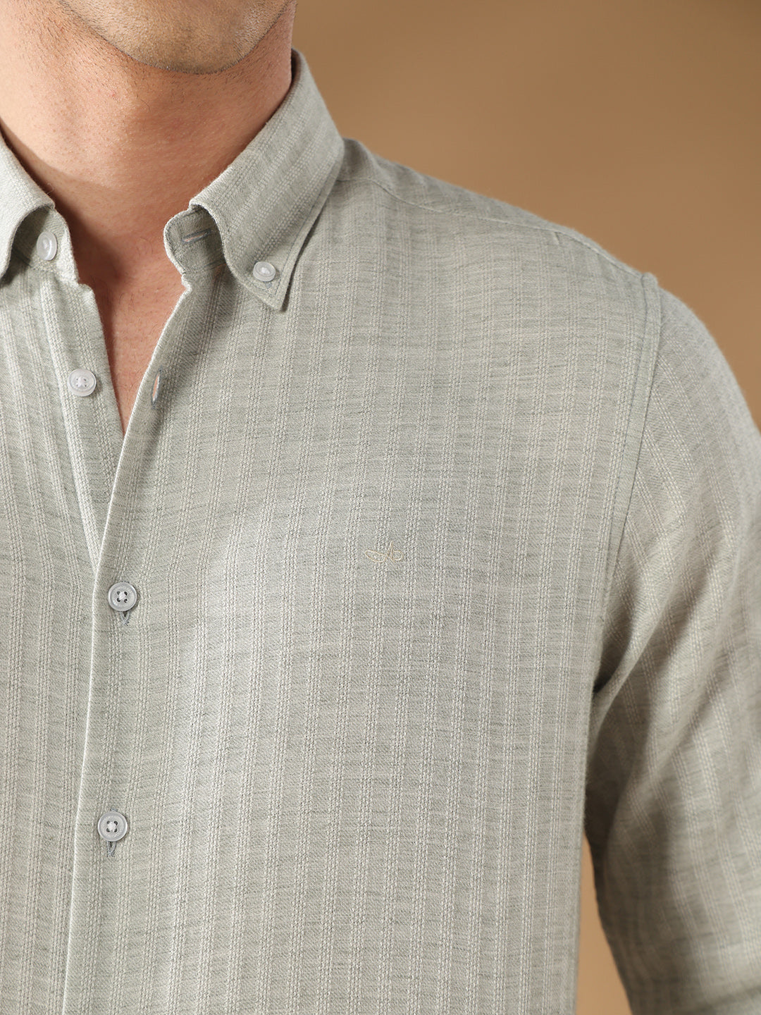 Green Regular Fit Casual Cotton Shirt for men (CINTIO)