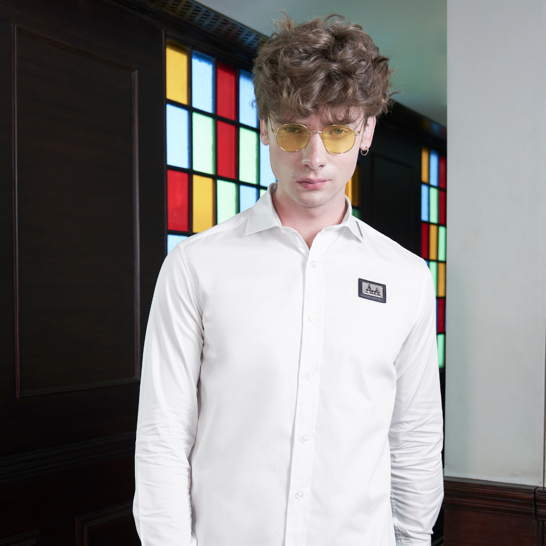 Signature  White Full Sleeves Aachari