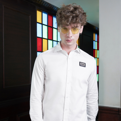 Signature  White Full Sleeves Aachari