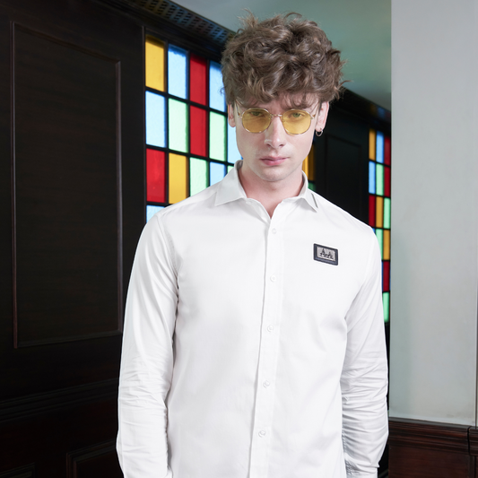 Signature  White Full Sleeves Aachari