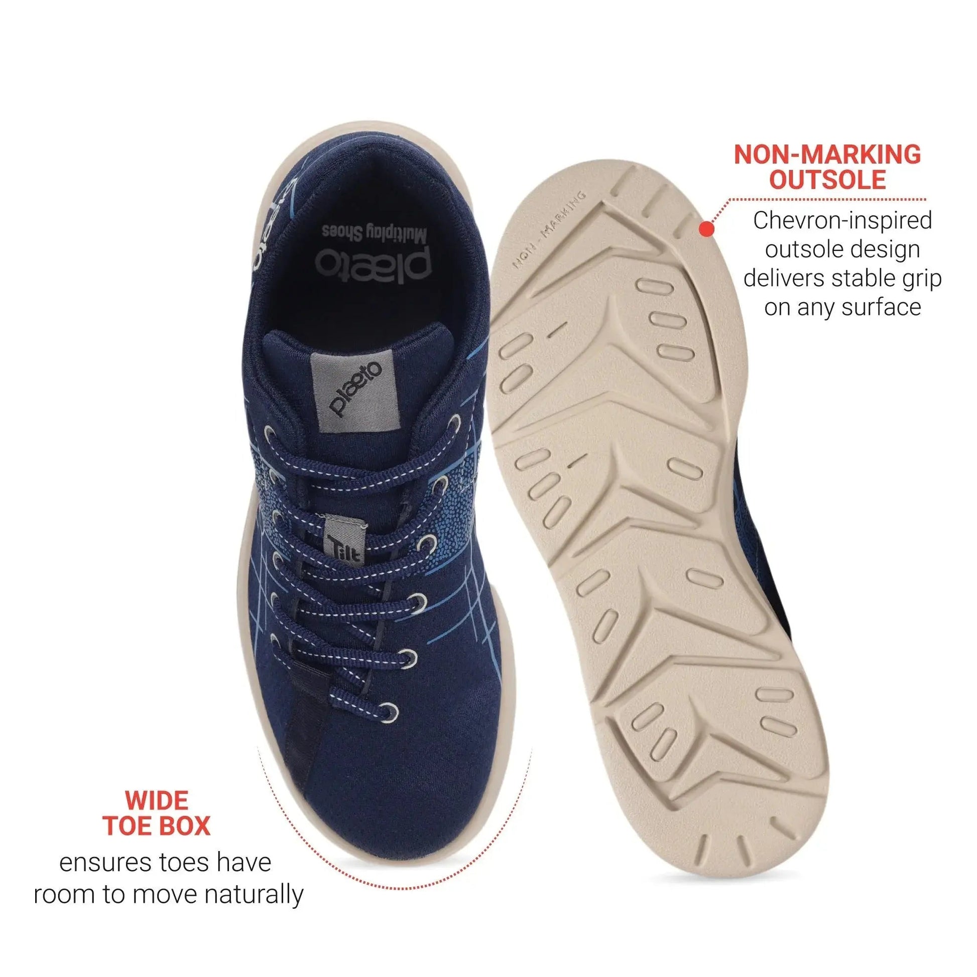 Men's Maidaan Navy Training Shoes Plaeto