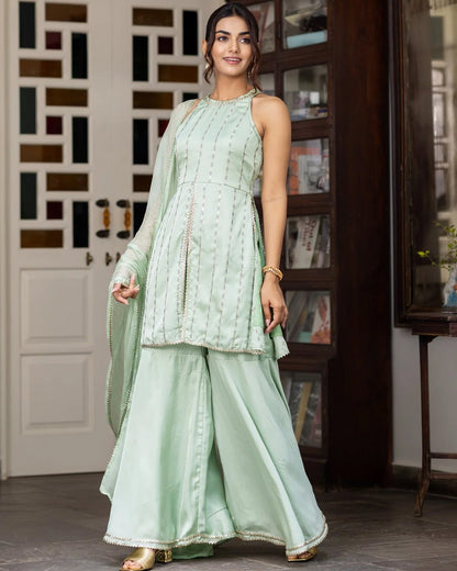 Noor Embroidered Sharara Set