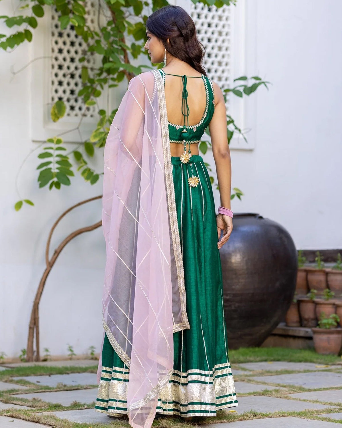 Emerald Green Lehenga Set
