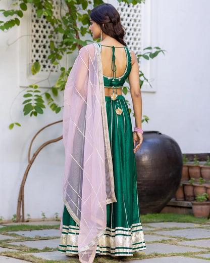 Emerald Green Lehenga Set