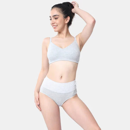 Grey melange t shirt bra Envie non wired non padded full coverage seamless bra invisible under clothes daily wear