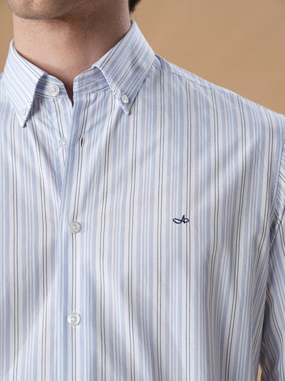Lavender Regular Fit Formal Cotton Shirt for men (CORNA)