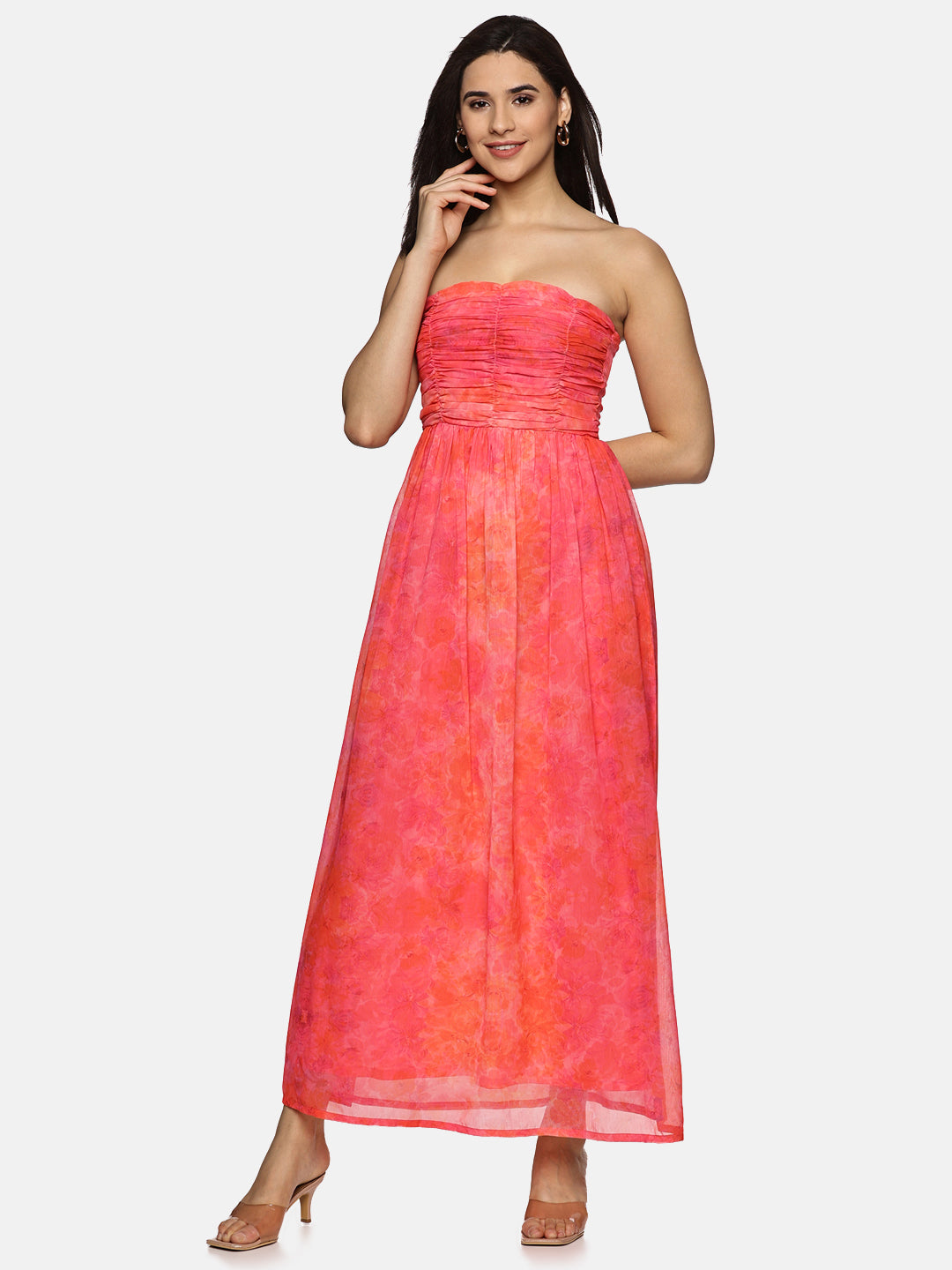 pink floral dress for women