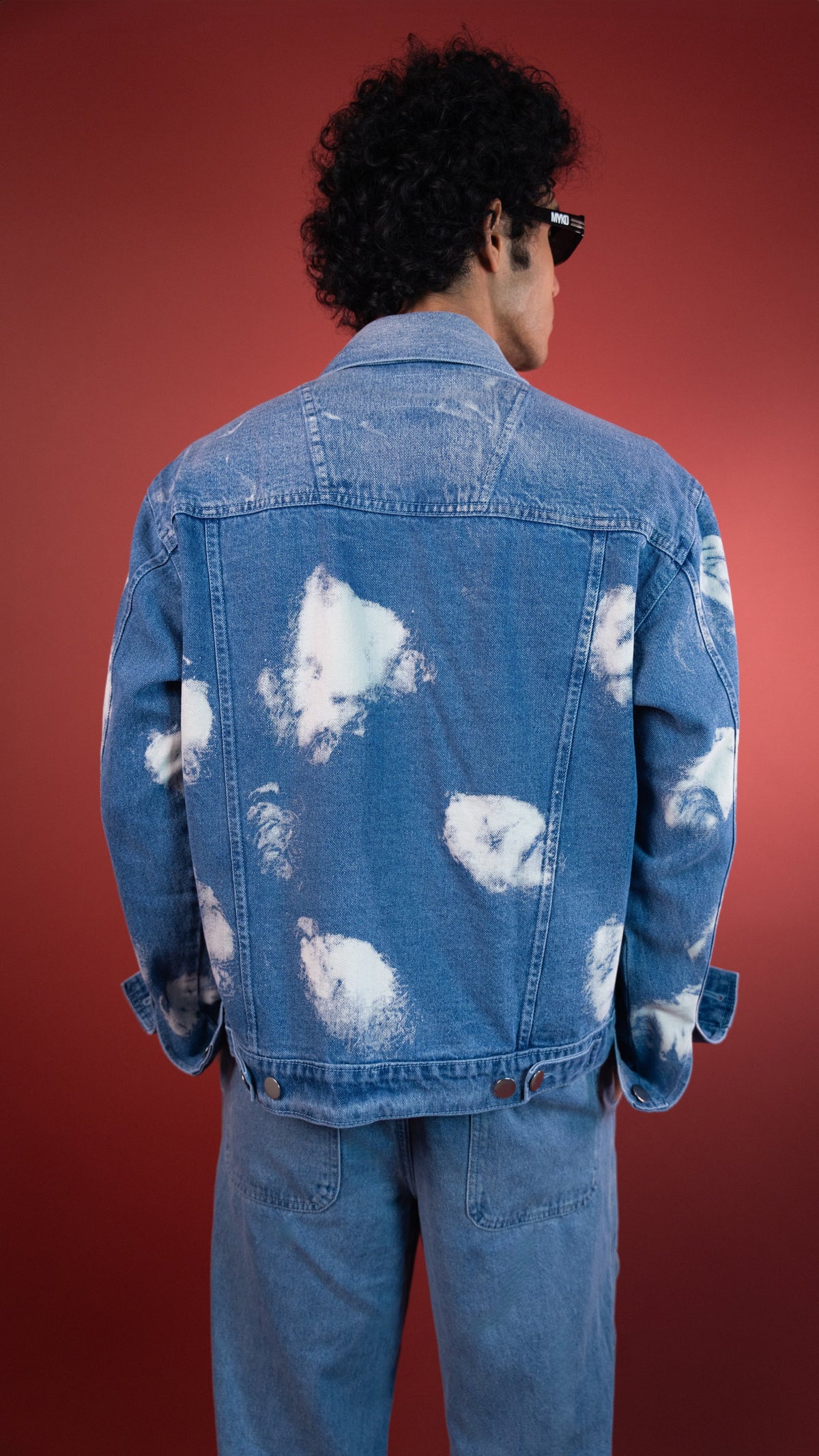 Blue Cloud Denim Men'S Jacket Rustlines