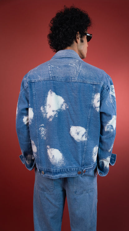 Blue Cloud Denim Men'S Jacket Rustlines