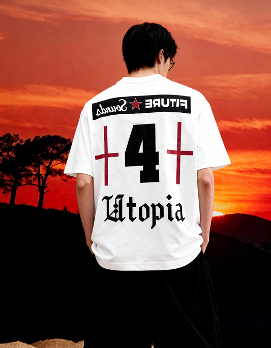 Maximus Printed White Oversized T-Shirt