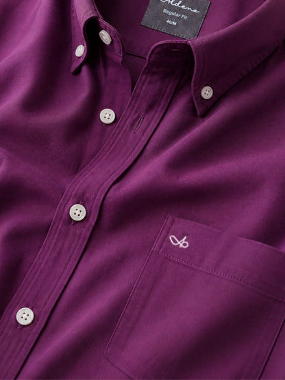 Aldeno Men Oxford Magenta Casual Shirt (GIPAL)