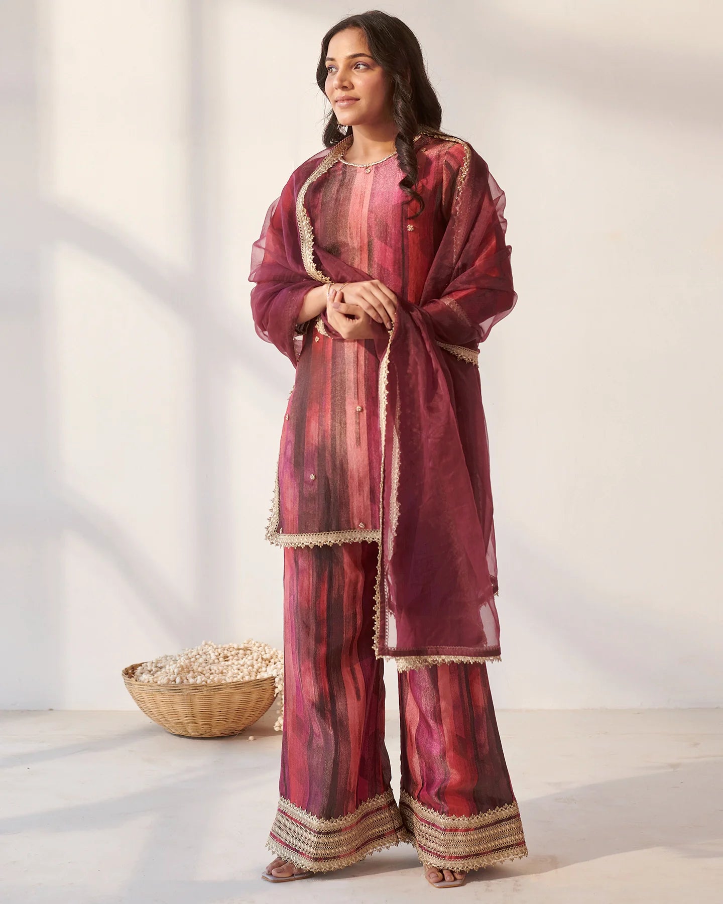 Magenta Gota Work Suit Set