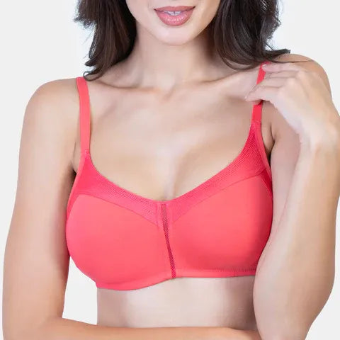 Rosebite non-padded non-wired 3/4th coverage cotton t-shirt bra NVB1031 for everyday comfort and smooth support