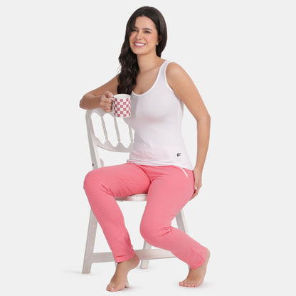 Envie NVC3006 White U-Neck Cotton Tank Top Pack of 2 Layering Slip