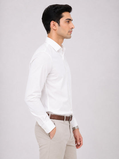 Apex White Formal Shirt
