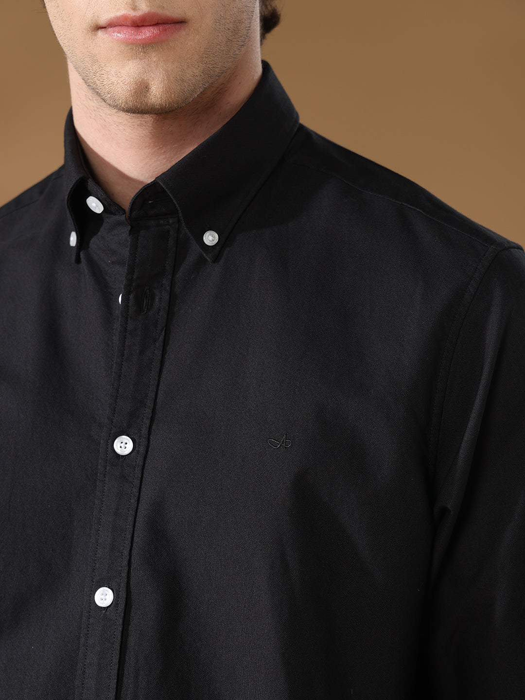Black Regular Fit Casual Cotton Shirt for men (LAXEN)
