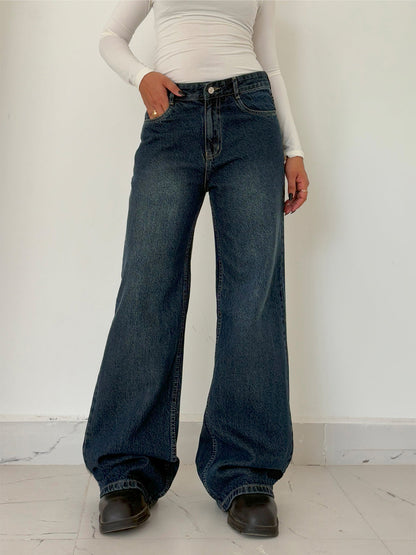 Vintage Cosmic Blue Wide Leg Jeans