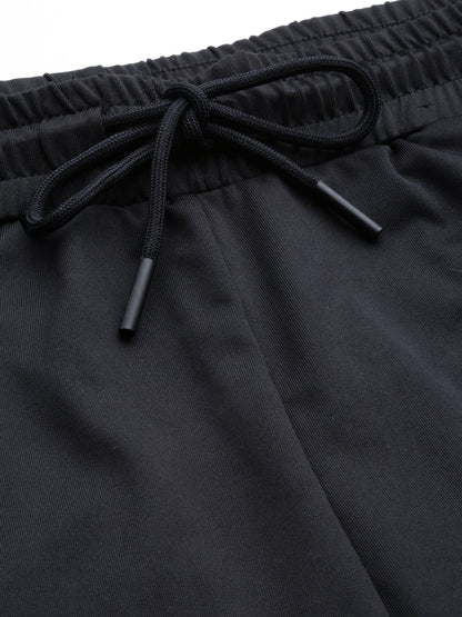 Alcis Men Black Solid Slim Fit Sports Shorts