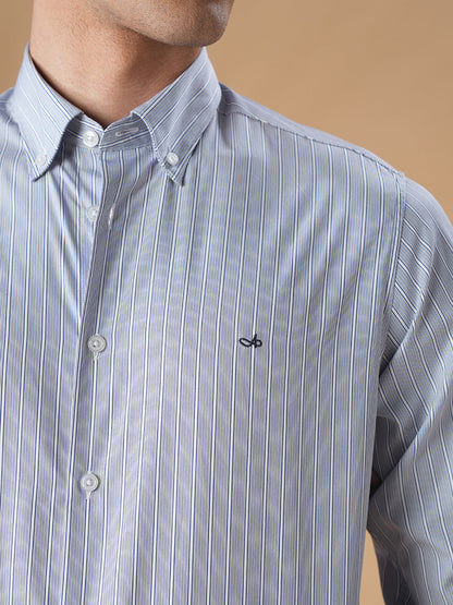 Grey Regular Fit Formal Cotton Shirt for men (CANTI)