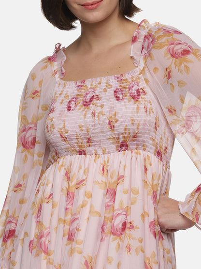 IS.U Floral mini skirt