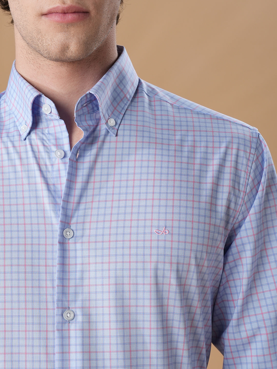 Lavender Regular Fit Formal Cotton Shirt for men (COSMA)