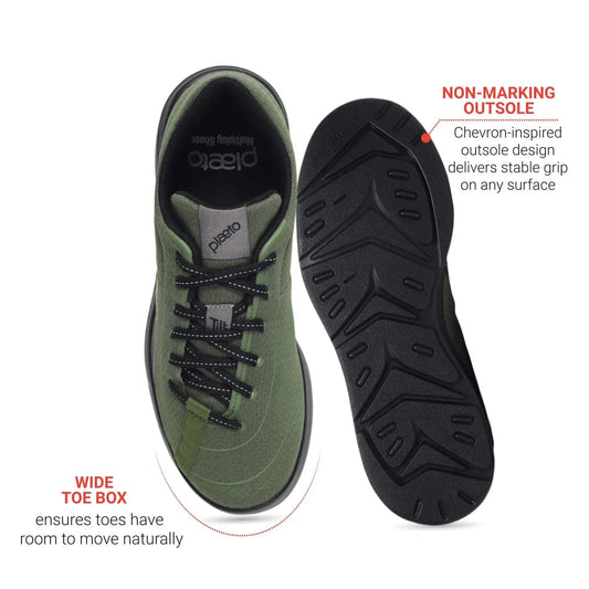 Men's Olive Go Sports Shoes Plaeto