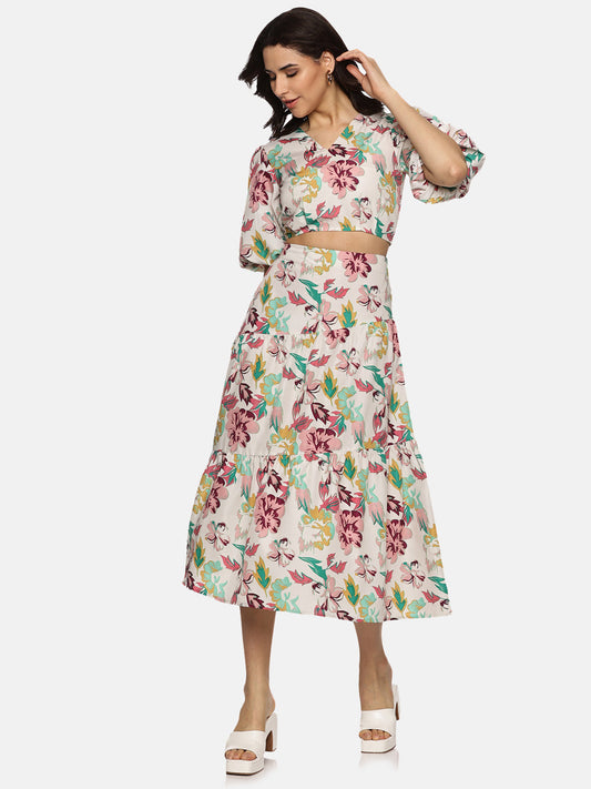 Buy Multicolor Crop Top For Women In Puff Sleeve