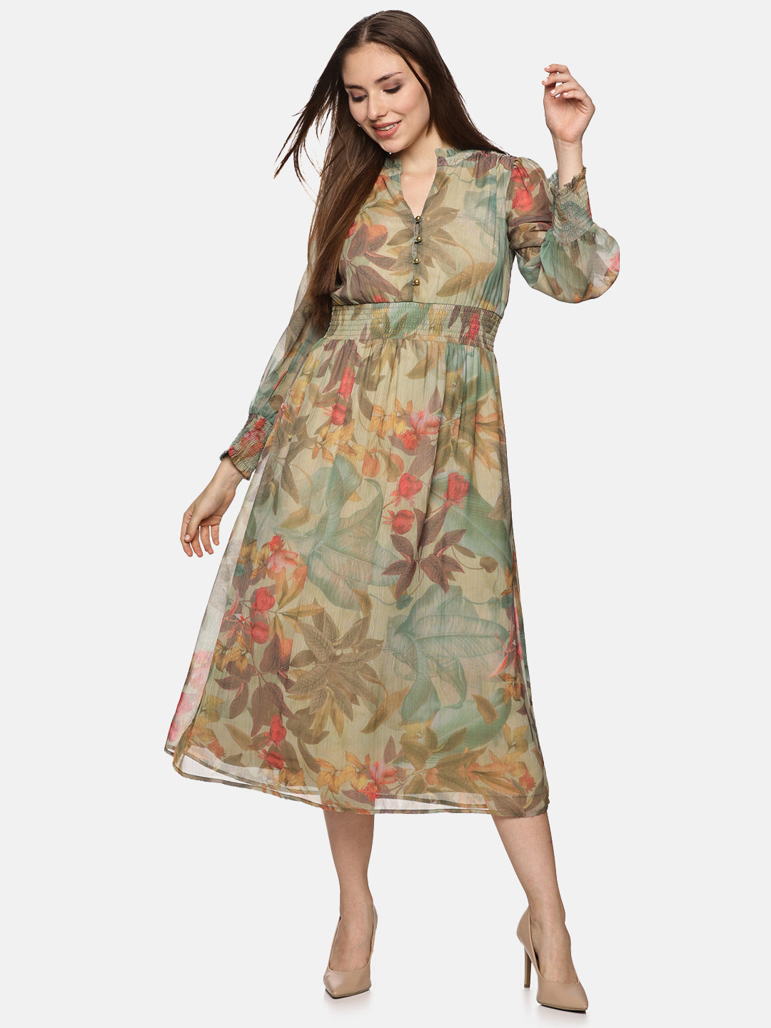 Floral Midaxi Dress For Women