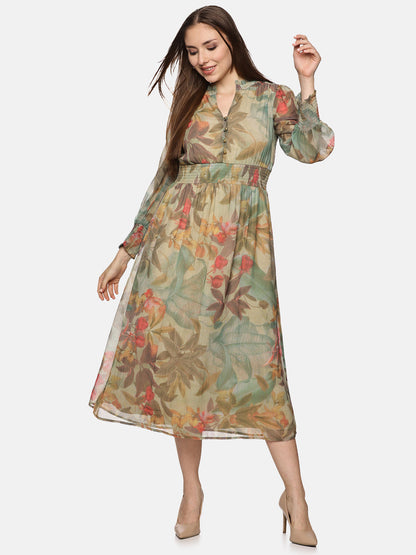 Floral Midaxi Dress For Women