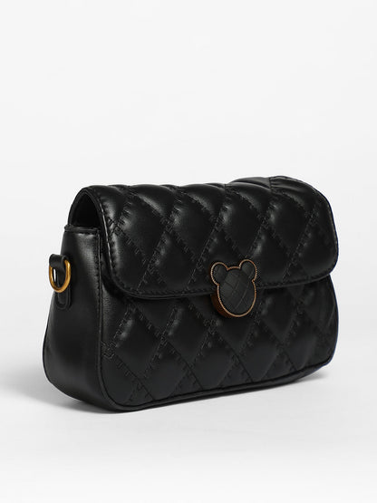 Quilted Teddy Sling Bag