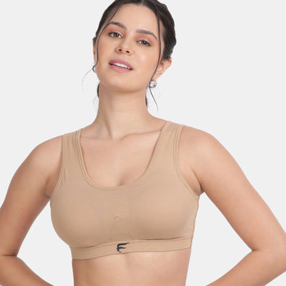 Envie Padded Non-Wired 3/4th Coverage Racerback Sports Bra