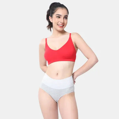Red t shirt bra Envie non wired non padded full coverage seamless bra invisible under clothes daily wear
