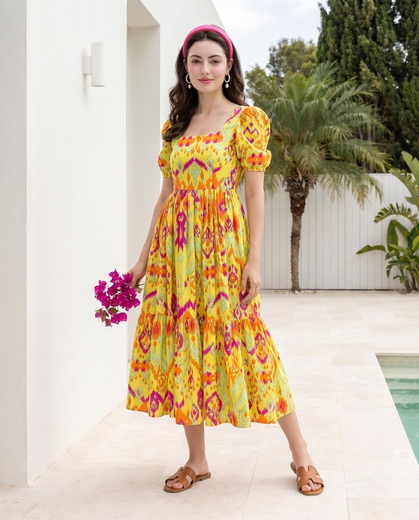 Multicolour Ikat Dress