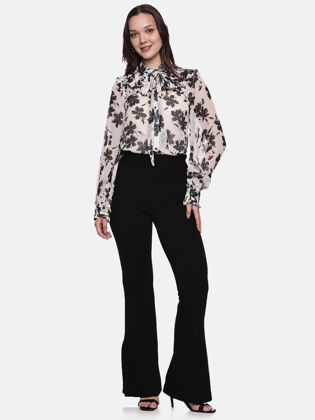 IS.U Floral Off White Skirt and Top Co-ord set