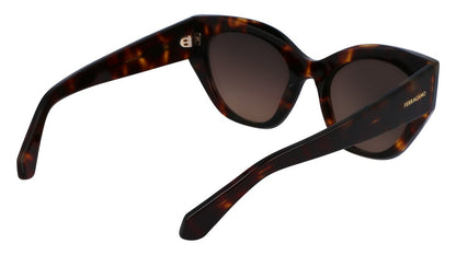 Salvatore Ferragamo Dark Tortoise Woman Sunglasses