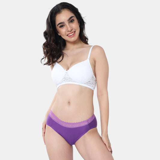 Envie Padded Non-Wired 3/4th Coverage T-Shirt Lace Bra