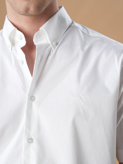 White Regular Fit Formal Cotton Shirt for men (CIPER)