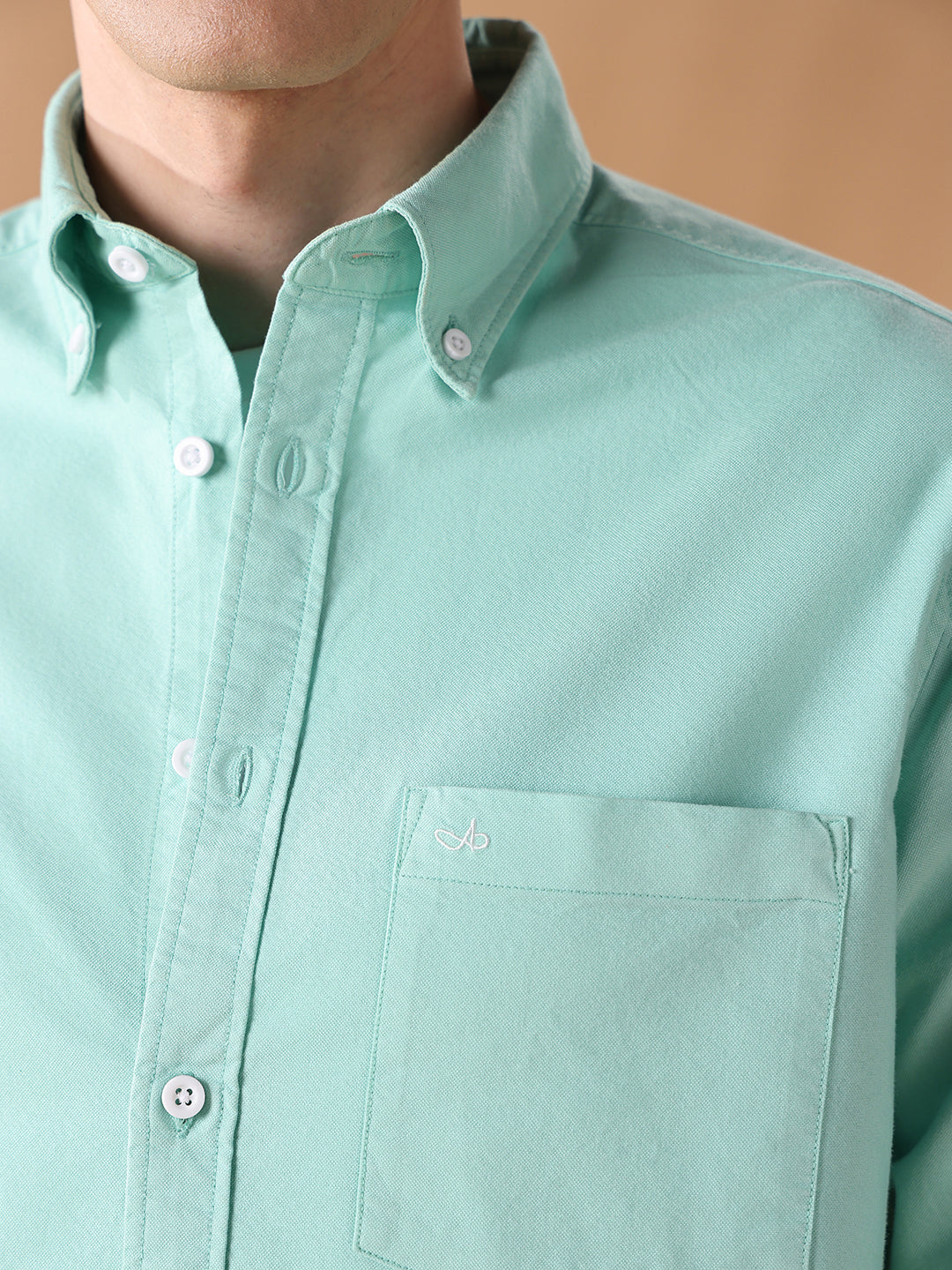 Green Regular Fit Solid Casual Shirt for Men (ADRON)