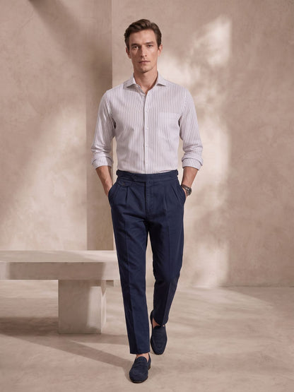 Slim Fit White Cotton Formal Shirt for Men (JAXON)